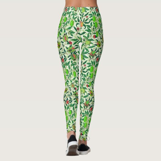 Leggings William Morris Fruit exotique, Vert citron vert (Dos)