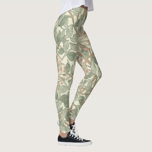 Leggings William Morris Honeysuckle Vert Floral (Droite)