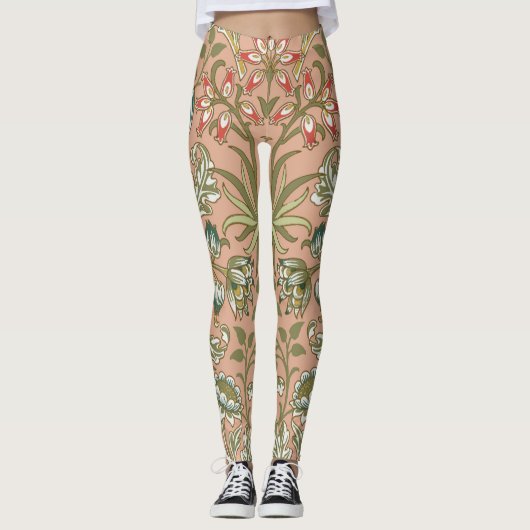 Leggings William Morris Hyacinth Flower Rose Art (Devant)