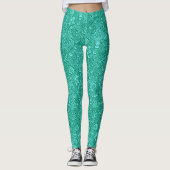 Leggings William Morris Indian, Turquoise et Light Aqua (Devant)