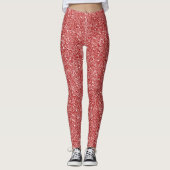 Leggings William Morris Indien, rouge foncé et blanc (Devant)