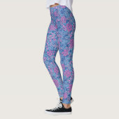 Leggings William Morris Inspired Blue Floral Patterned (Gauche)