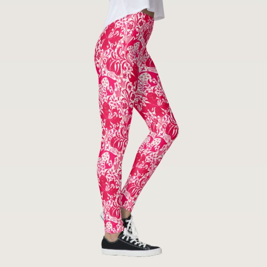 Leggings William Morris Iris et Lily, Fuchsia Pink (Droite)