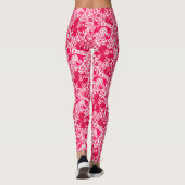 Leggings William Morris Iris et Lily, Fuchsia Pink (Dos)