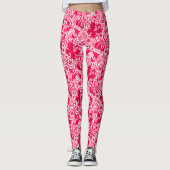 Leggings William Morris Iris et Lily, Fuchsia Pink (Devant)