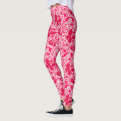 Leggings William Morris Iris et Lily, Fuchsia Pink (Gauche)