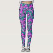 Leggings William Morris Irises, Améthyste violet (Devant)