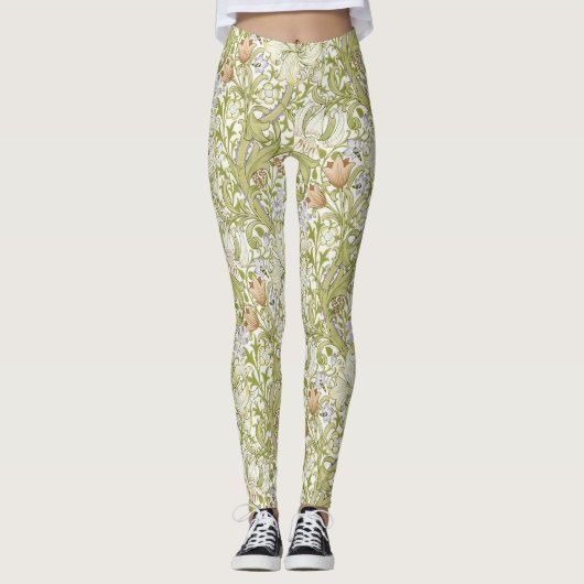 Leggings William Morris Jardin Fleur de Lys Classique (Devant)