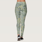 Leggings William Morris Jasmine Bleu Vert Art Botanique (Dos)