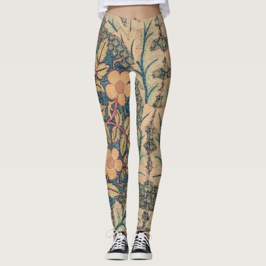 Leggings William Morris LÉGUMES DE CONCEPTION TEXTILE FLORA (Devant)