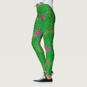 Leggings William Morris Marigold, Emerald Green & Fuchsia (Gauche)