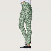 Leggings william morris marigold vert floral fleur (Gauche)