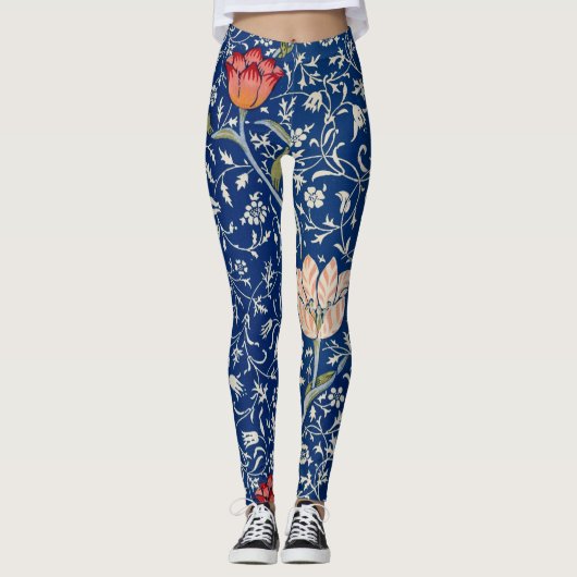 Leggings William Morris Medway Floral bleu (Devant)