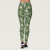 Leggings William Morris Motif "Cherwell" en vert (Dos)