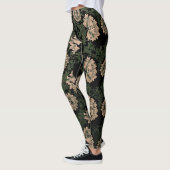 Leggings William Morris, motif, redessiné, couleurs sombres (Gauche)