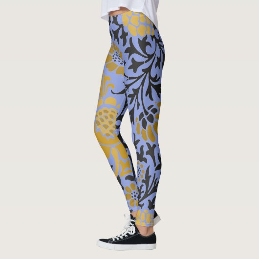 Leggings William Morris PATTERN FLORAL BLUE LEGGINING (Gauche)