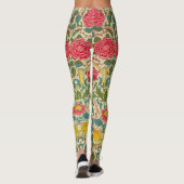 Leggings William Morris Rose Floral Chintz rose (Dos)