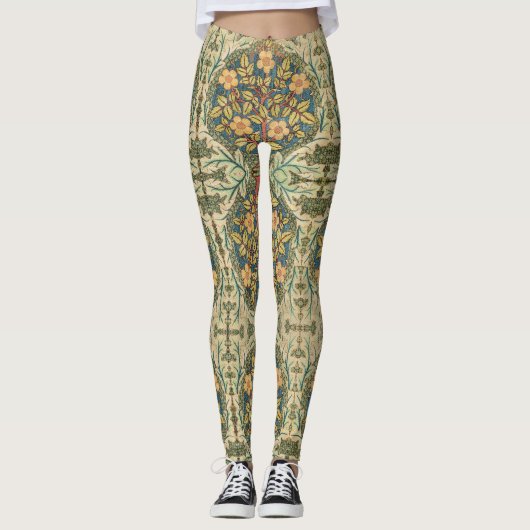 Leggings William Morris Rose Wreath Cushion Couverture clas (Devant)