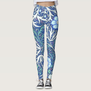 Leggings William Morris Seaweed Blue