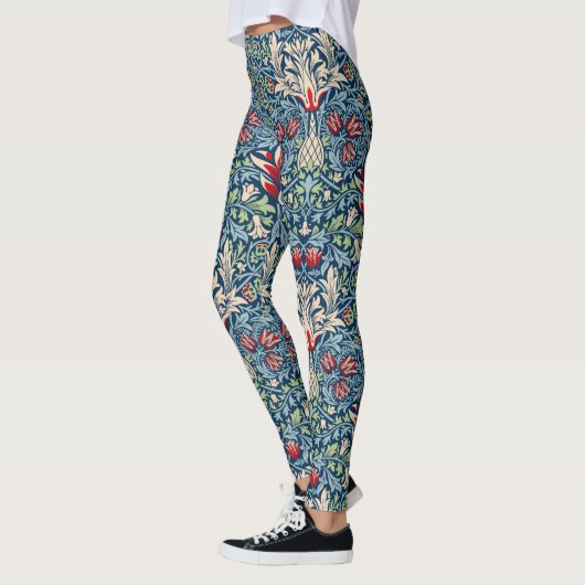 Leggings William Morris Snakeshead Fritillaire Floral Desig (Gauche)