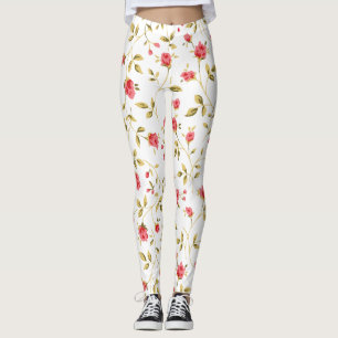 Leggings William Morris Strawberry Thief Motif floral 