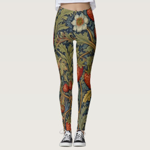 Leggings William Morris Strawberry Thief Motif floral