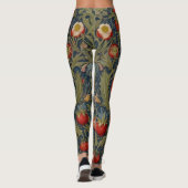 Leggings William Morris Strawberry Thief Motif floral (Dos)