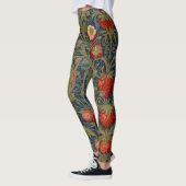 Leggings William Morris Strawberry Thief Motif floral (Gauche)