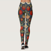 Leggings William Morris Strawberry Thief Motif floral (Dos)