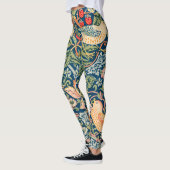 Leggings William Morris Strawberry Thief Motif floral (Gauche)
