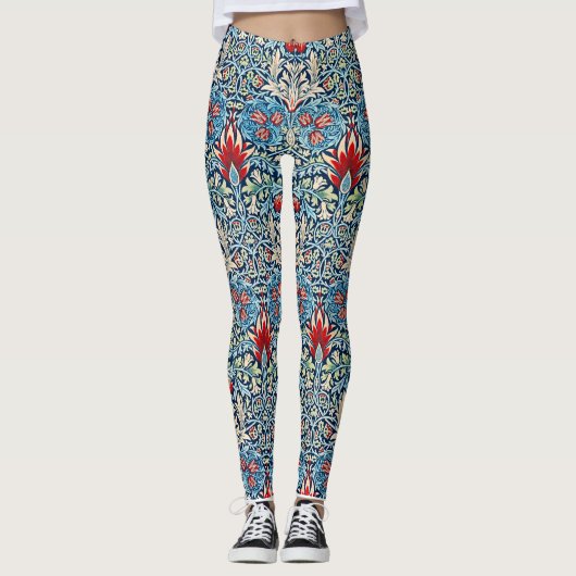Leggings William Morris - Tête de serpent (Devant)