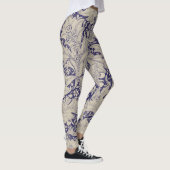 Leggings William Morris Wallflower bleu damas floral (Droite)