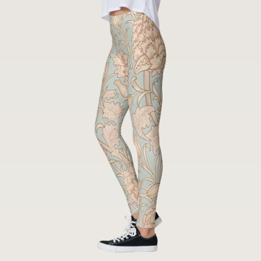 Leggings William Morris Wild Tulip Fleur Design Floral (Gauche)