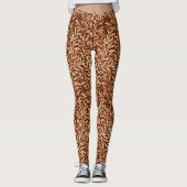 Leggings William Morris Willow Bough, Taupe et Brown (Devant)