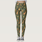 Leggings William Morris Woodland Lapins floraux Noël (Devant)