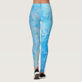 Leggings Winter Blues Bright Pastel Abstrait (Dos)