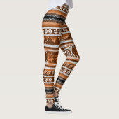 Leggings Winter Orange Nordic Design (Droite)