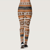 Leggings Winter Orange Nordic Design (Dos)