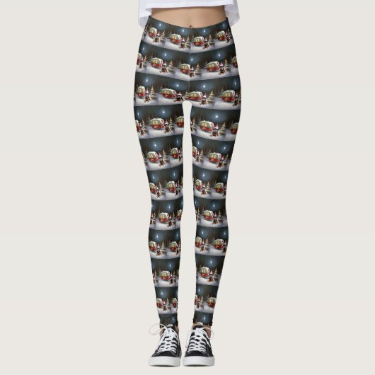 Leggings Winter Rottweiler Caravan Christmas Adventure (Devant)