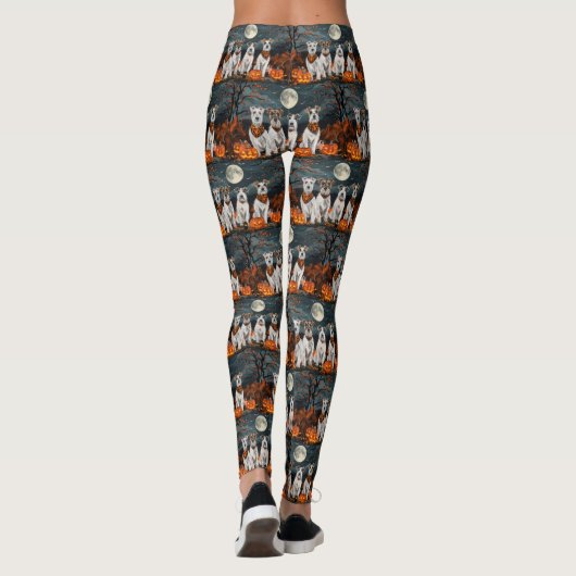 Leggings Wirefox Terrier Halloween Éffrayant (Dos)