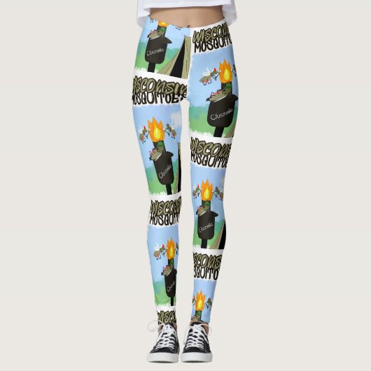 Leggings Wisconsin Mosquitoes Cartoon (Devant)