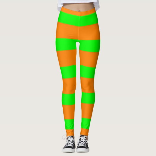 Leggings Witch Green et Motif orange (Devant)