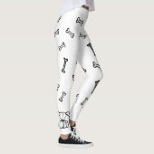 Leggings with english bulldog and bones pattern (Droite)