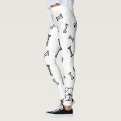 Leggings with english bulldog and bones pattern (Gauche)