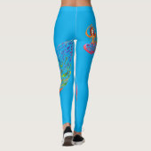 Leggings with Yoga Meditation Woman rainbow Design (Dos)
