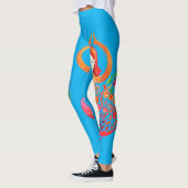 Leggings with Yoga Meditation Woman rainbow Design (Gauche)