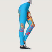 Leggings with Yoga Meditation Woman rainbow Design (Droite)