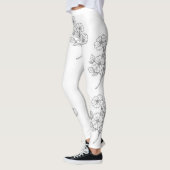 Leggings witte bloemen (Links)