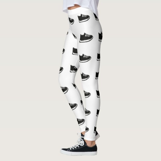 Leggings Witte schoen Doodle (Links)