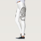 Leggings Wolfdragon design noir et blanc (Gauche)